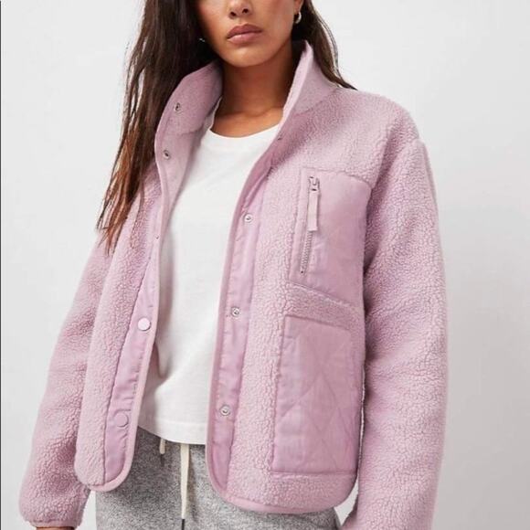 Rails Jackets & Blazers - Rails Soft Sherpa Relaxed Fit Plush Sherpa Jacket Coat In Lilac Size Large